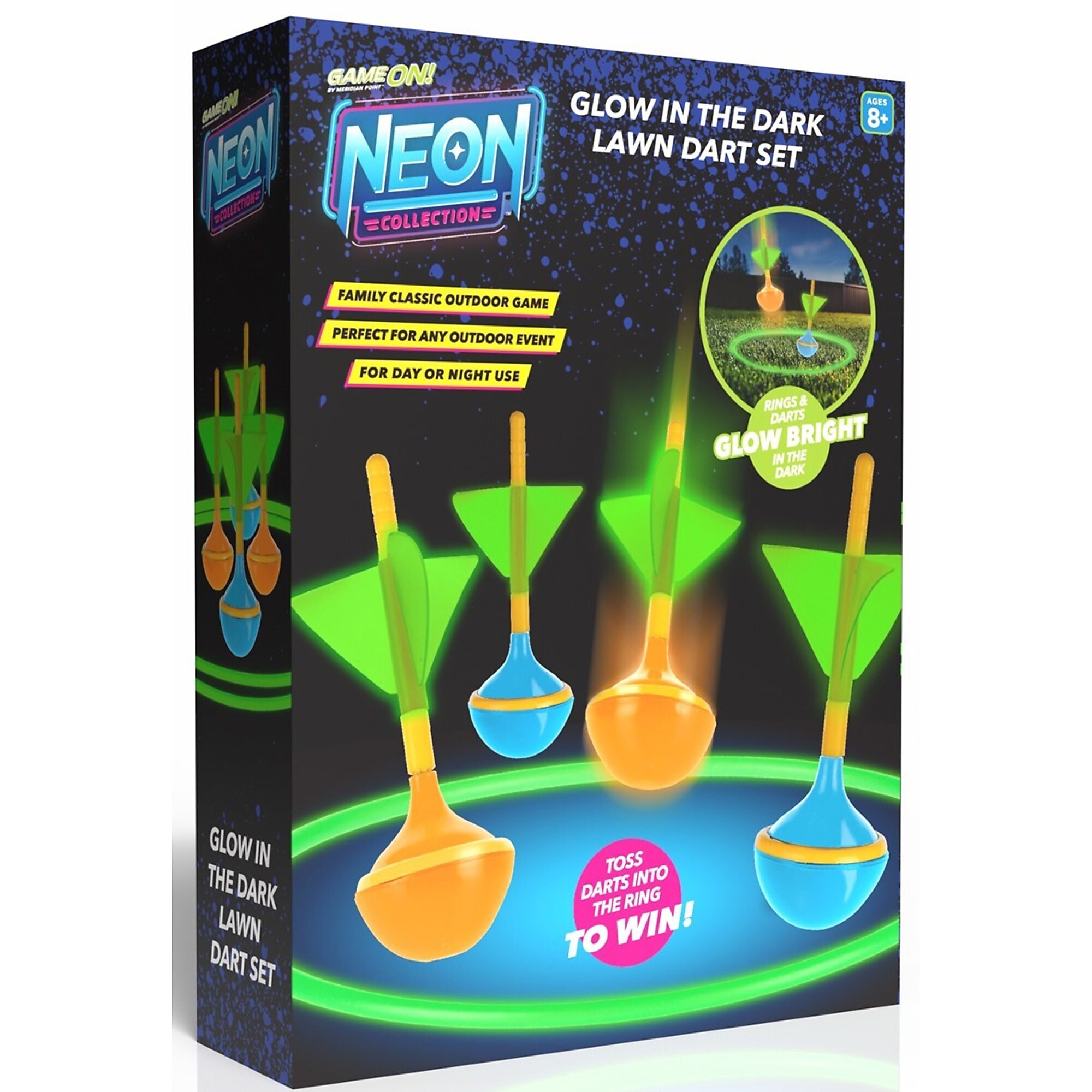 Game On Glow-in-the-Dark Lawn Darts, Model# GDLD-6-4819